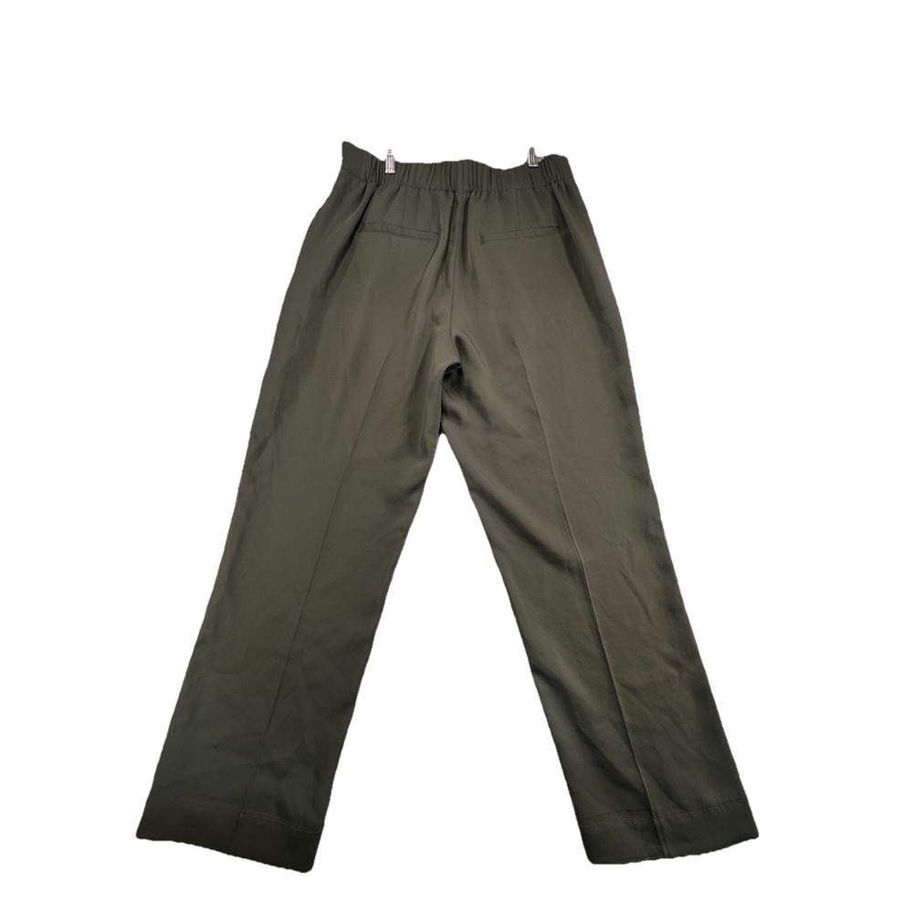 Vince Pull-On Wide Leg‎ Pants Olive Green Women's Size L Classic Timeless - Picture 2 of 7